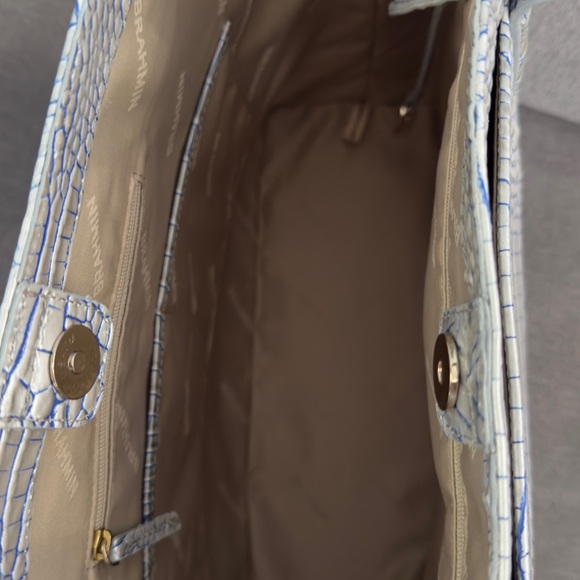 Brahmin Silver Crocodile-Embossed Tote Bag Set - Picture 9 of 14